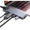 Docking Station Baseus conectare PC USB Type-C x 2 USB 3.0 x 2 USB Type C x 1 PD 87W HDMI x 1 Gri