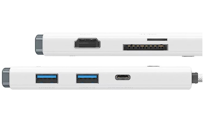 Docking Station Baseus Lite conectare PC USB Type-C USB 3.0 x 2 USB Type C x 1 HDMI x 1 Alb thumb