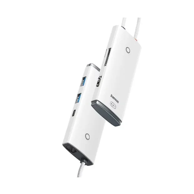 Docking Station Baseus Lite conectare PC USB Type-C USB 3.0 x 2 USB Type C x 1 HDMI x 1 Alb