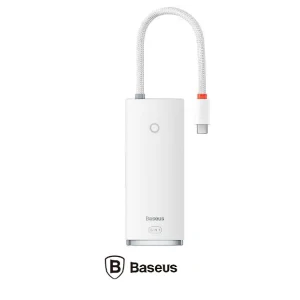 Docking Station Baseus Lite conectare PC USB Type-C USB 3.0 x 2 USB Type C x 1 HDMI x 1 Alb