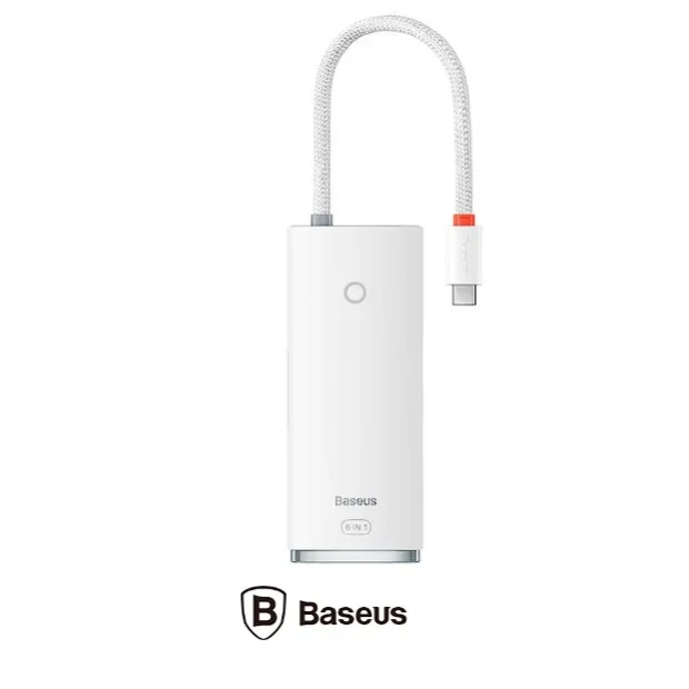 Docking Station Baseus Lite conectare PC USB Type-C USB 3.0 x 2 USB Type C x 1 HDMI x 1 Alb