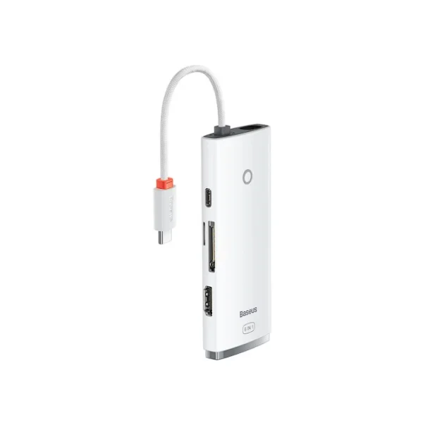 Docking Station Baseus Lite, conectare PC USB Type-C USB 3.0 x 2 USB Type C x 1 PD HDMI x 1 Alb