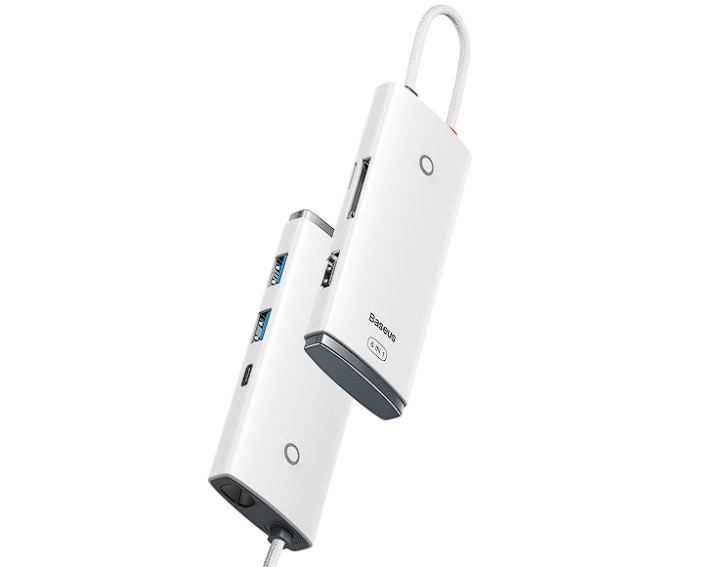 Docking Station Baseus Lite, conectare PC USB Type-C USB 3.0 x 2 USB Type C x 1 PD HDMI x 1 Alb thumb