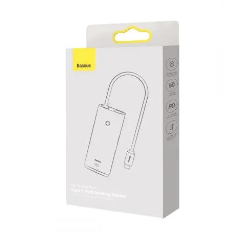 Docking Station Baseus Lite conectare PC USB Type-C USB 3.0 x 2 USB Type C x 1 PD HDMI x 1 Negru