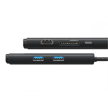 Docking Station Baseus Lite conectare PC USB Type-C USB 3.0 x 2 USB Type C x 1 PD HDMI x 1 Negru