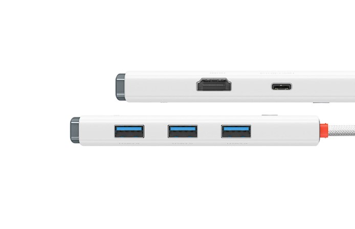 Docking Station Baseus Lite conectare PC USB Type-C USB 3.0 x 3 USB Type C x 1 PD 20V/5A HDMI x 1 Alb thumb