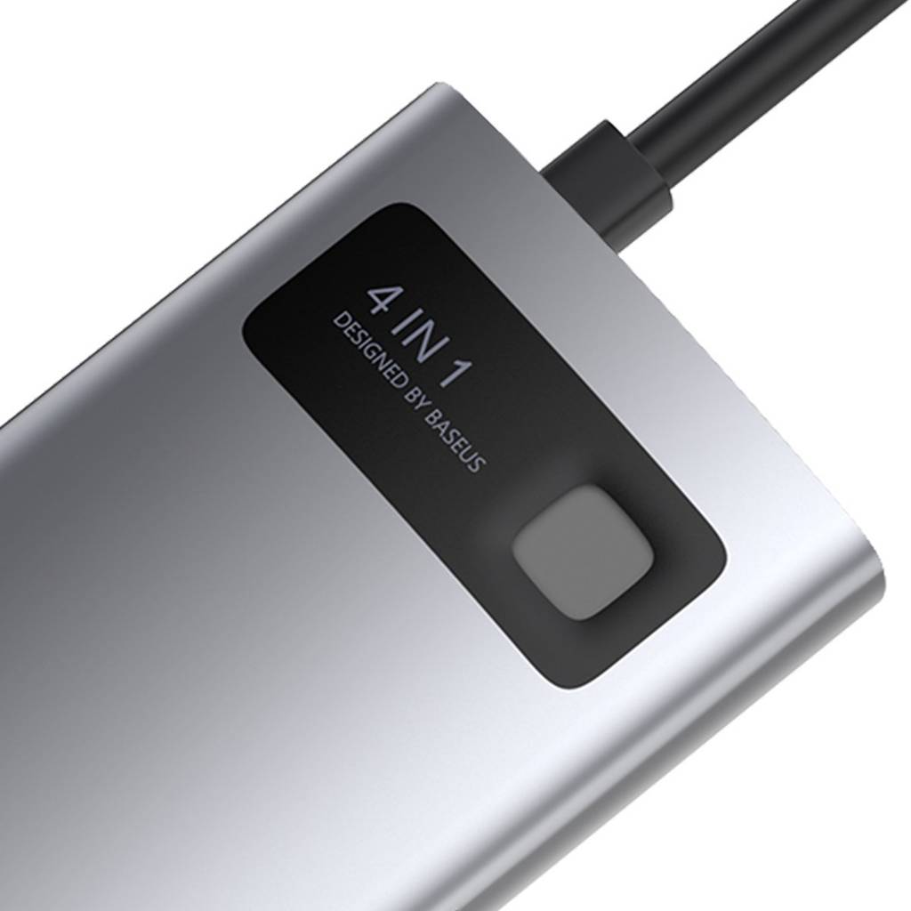 Docking Station Baseus Metal Gleam conectare PC USB Type-C USB 3.0 x 1 USB 2.0 x 1 USB Type C x 1 PD 100W 5A HDMI x 1 Gri thumb