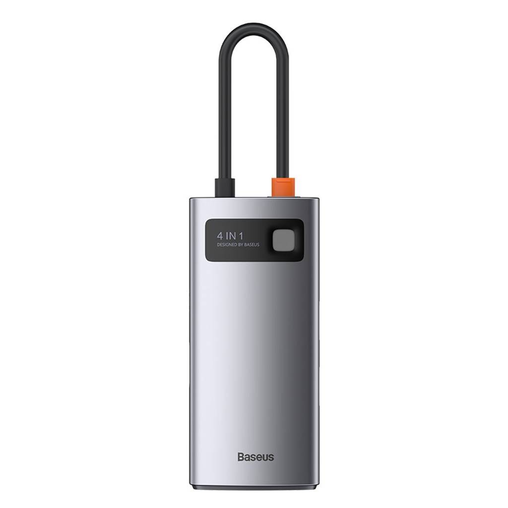 Docking Station Baseus Metal Gleam conectare PC USB Type-C USB 3.0 x 1 USB 2.0 x 1 USB Type C x 1 PD 100W 5A HDMI x 1 Gri thumb