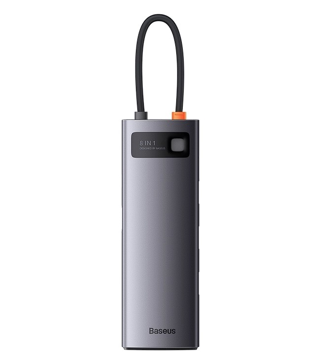 Docking Station Baseus Metal Gleam conectare PC USB Type-C USB 3.0 x 3 VGA x 1 USB Type C x 1 PD 5A HDMI x 1 card reader SD/microSD Gri thumb