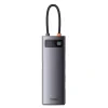 Docking Station Baseus Metal Gleam conectare PC USB Type-C USB 3.0 x 3 VGA x 1 USB Type C x 1 PD 5A HDMI x 1 card reader SD/microSD Gri