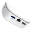 Docking Station Baseus Multifunctional conectare PC USB Type-C USB 3.0 x 2 USB Type-C x 1 PD 45W HDMI x 1 Alb