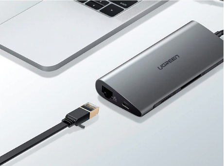 Docking station Ugreen CM121 conectare PC USB Type-C USB 3.0 x 3 gri thumb