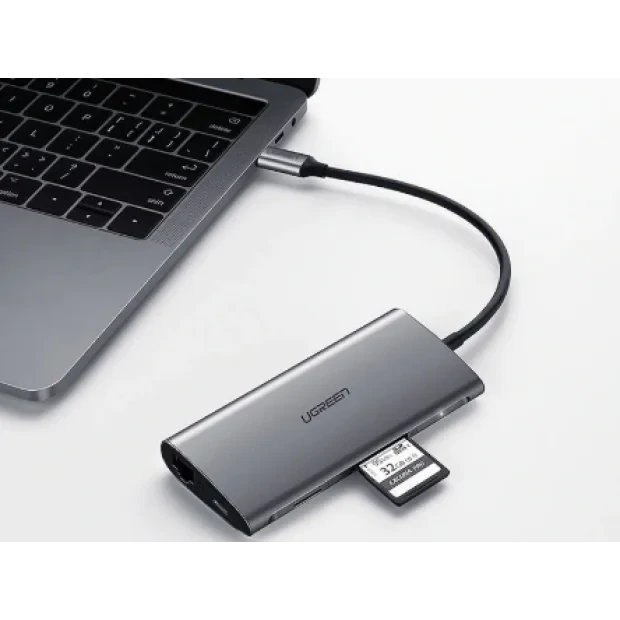 Docking station Ugreen CM121 conectare PC USB Type-C USB 3.0 x 3 gri