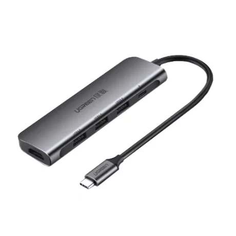 Docking station Ugreen CM136 conectare PC USB Type-C USB 3.0 x 3 gri