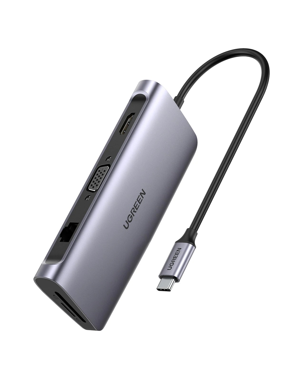 Docking station Ugreen CM179 conectare PC USB Type-C USB 3.0 x 3 gri thumb