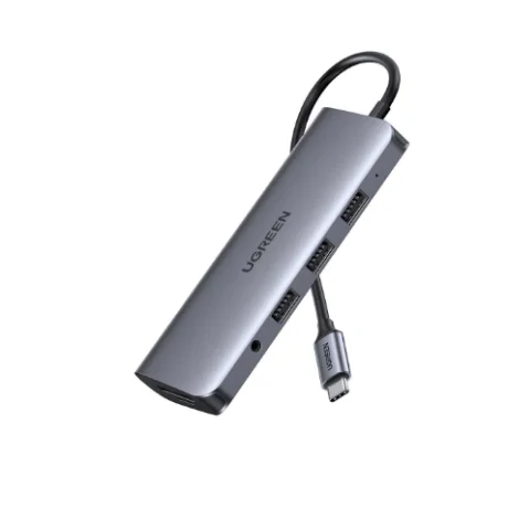 Docking station Ugreen CM179 conectare PC USB Type-C USB 3.0 x 3 gri