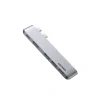 Docking station Ugreen CM251 conectare Macbook Pro / Macbook Air 2 x USB Type-c USB 3.0 x 3 gri