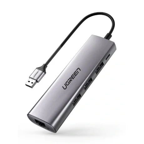 Docking station Ugreen CM266 conectare PC USB 3.0 USB 3.0 x 3 gri