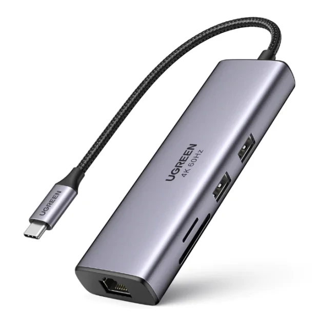 Docking station Ugreen CM512 conectare PC USB Type-C USB 3.0 x 2 gri