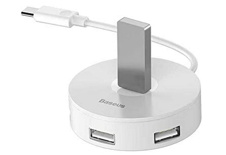 Hub Extern Baseus Airjoy USB 3.0 x 1 + USB 2.0 x 3 conectare prin USB Type-C lungime Cablu 10 cm Alb thumb