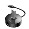 Hub Extern Baseus Airjoy USB 3.0 x 1 + USB 2.0 x 3 conectare prin USB Type-C lungime Cablu 10 cm Negru
