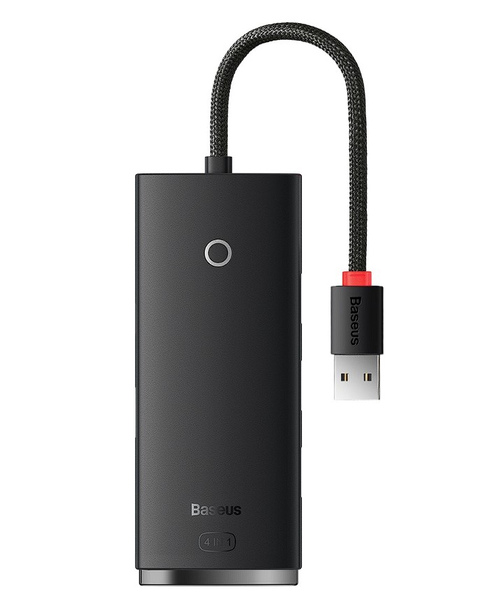 Hub Extern Baseus Lite USB 3.0 x 4 conectare prin USB 3.0 lungime 0.25m Negru thumb