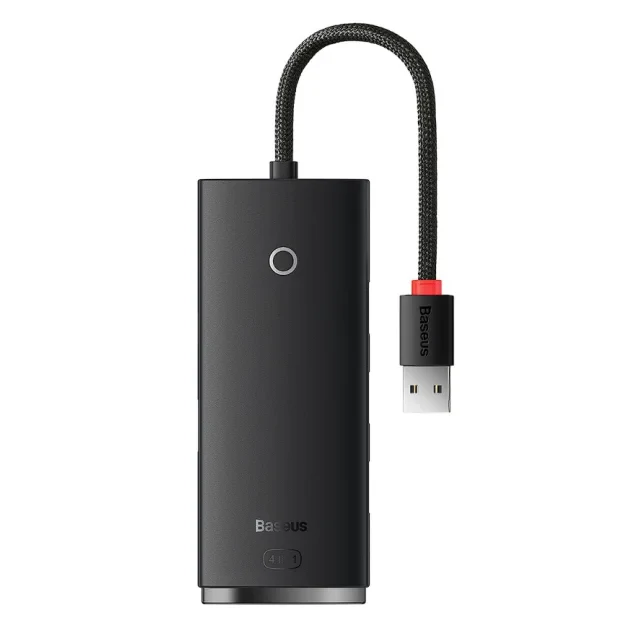Hub Extern Baseus Lite USB 3.0 x 4 conectare prin USB 3.0 lungime 0.25m Negru