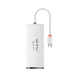 Hub Extern Baseus Lite USB 3.0 x 4 conectare prin USB Type-C lungime 0.25m Alb