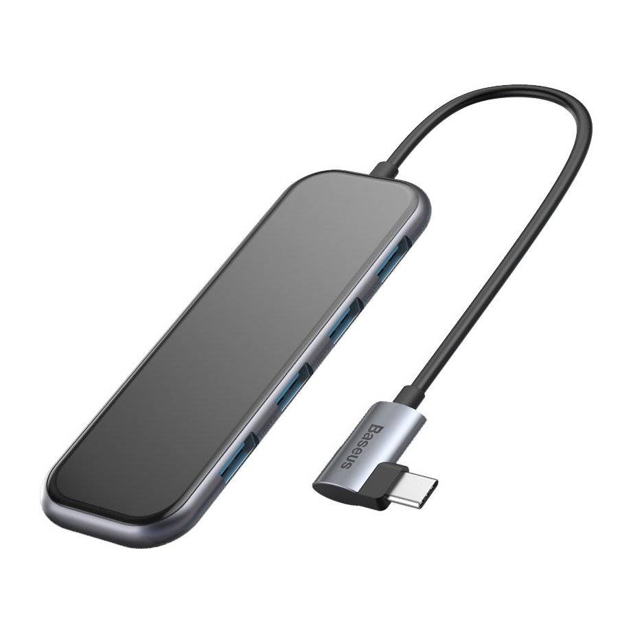 Hub Extern Baseus Multi-Functional USB 3.0 x 4 + USB Type-C PC 20V/3A conectare prin Type-C Gri thumb