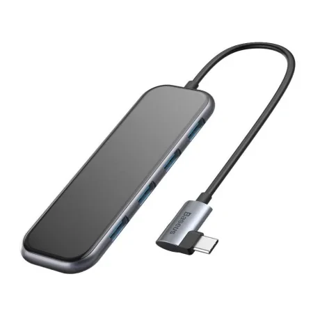 Hub Extern Baseus Multi-Functional USB 3.0 x 4 + USB Type-C PC 20V/3A conectare prin Type-C Gri