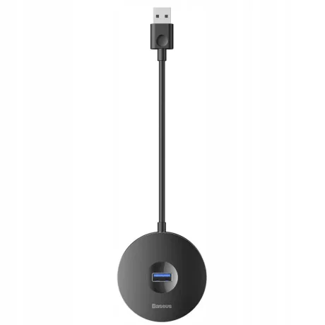Hub Extern Baseus USB 3.0 x 1 + USB 2.0 x 3 conectare prin USB 3.0 Negru