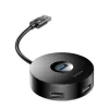 Hub Extern Baseus USB 3.0 x 1 + USB 2.0 x 3 conectare prin USB 3.0 Negru
