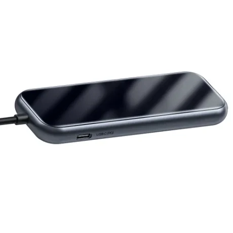 Hub Extern Baseus USB 3.0 x 3 + USB Type-C PD 60W 20V/3A conectare prin USB Type-C Gri