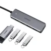 Hub extern Ugreen CM219 USB 3.0 x 4 conectare prin USB 15cm gri