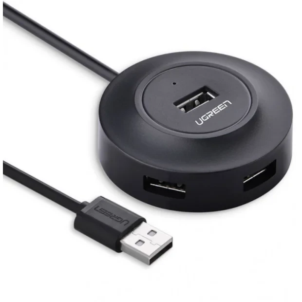 Hub extern Ugreen CR106 USB 2.0 x 4 conectare prin USB 2.0 1m negru