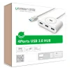 Hub extern Ugreen CR113 USB 3.0 x 4 conectare prin USB 3.0 1m alb