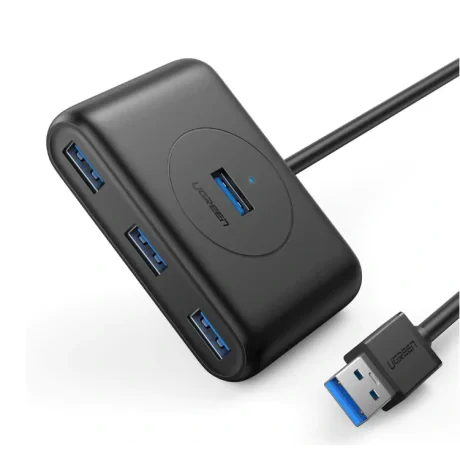 Hub extern Ugreen CR113 USB 3.0 x 4 conectare prin USB 3.0 1m negru