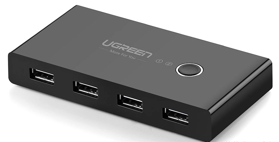 Hub extern Ugreen US216 USB 2.0 x 4 conectare prin 2 x USB 1.5m negru thumb