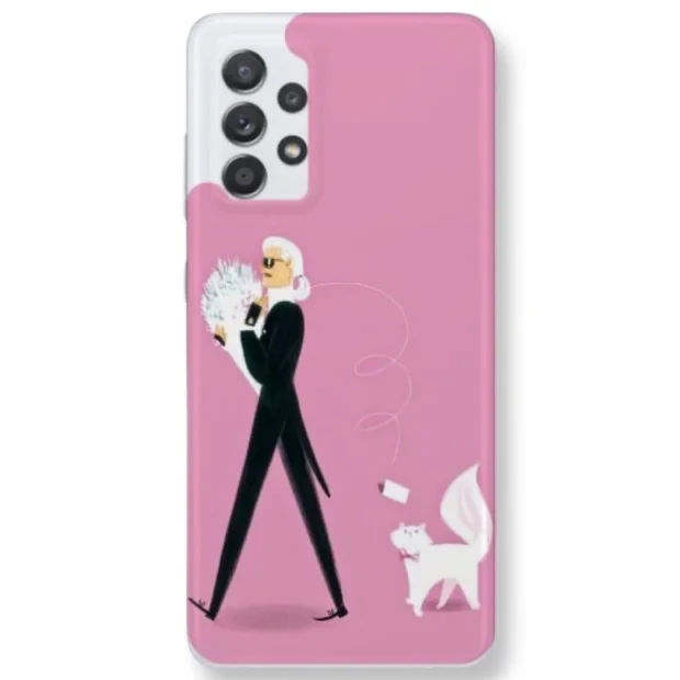 Husa Fashion Mobico pentru Samsung Galaxy A53 5G Man with Cat