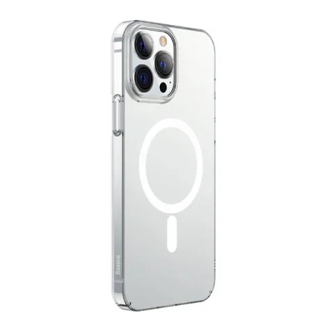 Set Husa Cover + Folie Sticla Baseus Crystal Magnetic pentru Iphone 13 Transparent
