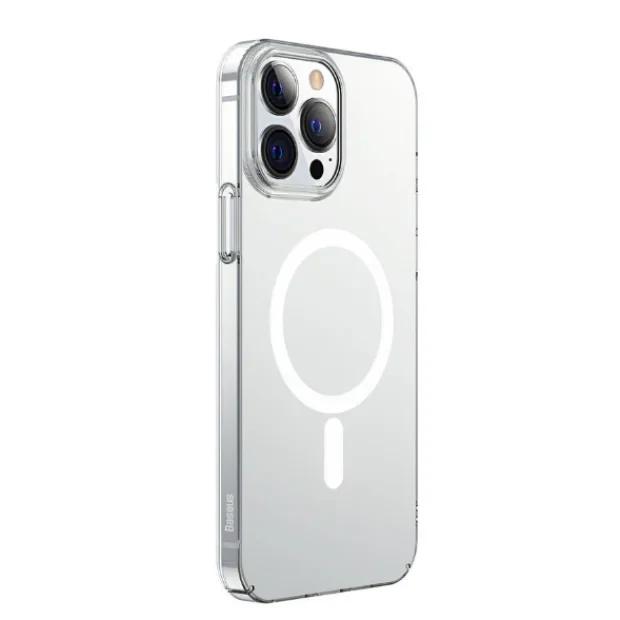 Set Husa Cover +Folie Sticla Baseus Crystal Magnetic pentru Iphone 13 Pro Transparent