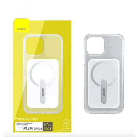 Husa Cover Baseus Magnetic pentru iPhone 13 Pro Max Transparent