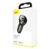 Incarcator Auto Baseus Digital Display 2 x USB total output 24W afisaj digital Gri