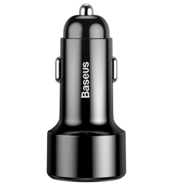 Incarcator Auto Baseus Magic Series PPS 1 x USB si 1 x USB Type-C total output 45W 6A afisaj digital Negru thumb
