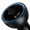Incaractor Auto Baseus Qualcomm Quick Charge 5 1 x USB 2 x USB Type-C total output 160W include Cablu USB Type-C la USB Type-C 100W 1m Gri
