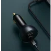 Incaractor Auto Baseus Qualcomm Quick Charge 5 1 x USB 2 x USB Type-C total output 160W include Cablu USB Type-C la USB Type-C 100W 1m Gri