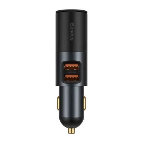Incarcator Auto Baseus Share Together 2 x USB 5V/3A 1 x bricheta auto total output 120W Gri