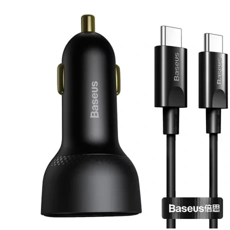 Incarcator Auto Baseus Superme Digital Display PPS Quick Charge 100W 1 x USB 1 x USB Type-C Negru
