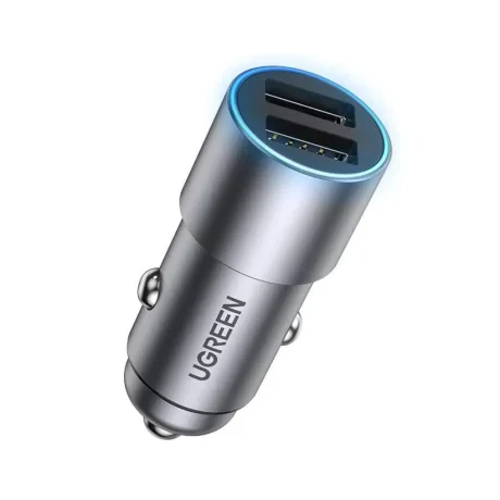 Incarcator auto Ugreen CD130 2 x USB Output 5V/3A  gri