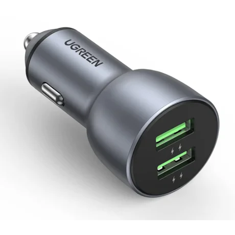 Incarcator auto Ugreen CD213 2 x USB Type-C gri